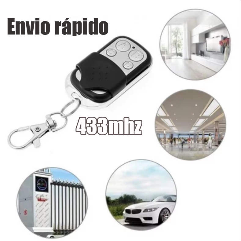 Controle Remoto Universal 433mhz Compatível Com Porta Eletrônica De Garagem 4 Botões em Oferta na Shopee