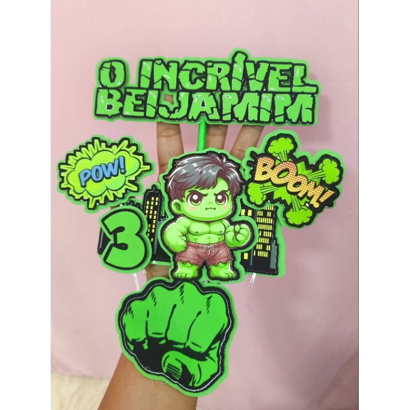 Topo Topper de bolo Hulk baby