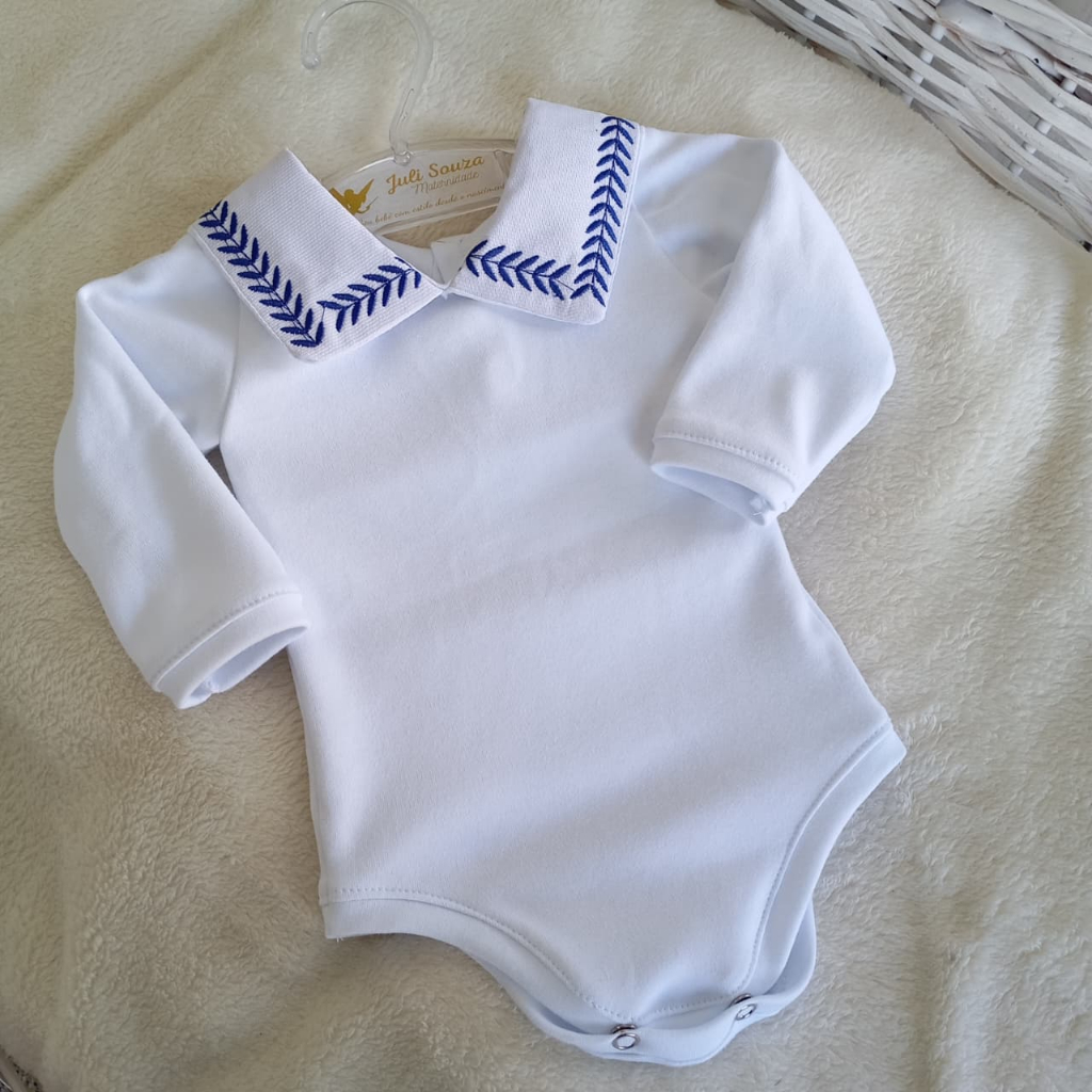 Body gola bordada ramagem 0-3 meses maternidade em Oferta na Shopee