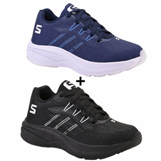 Kit Tênis Infantil Escolar Masculino Calce Fácil Sem Cardaço Confortável Leve em Oferta na Shopee