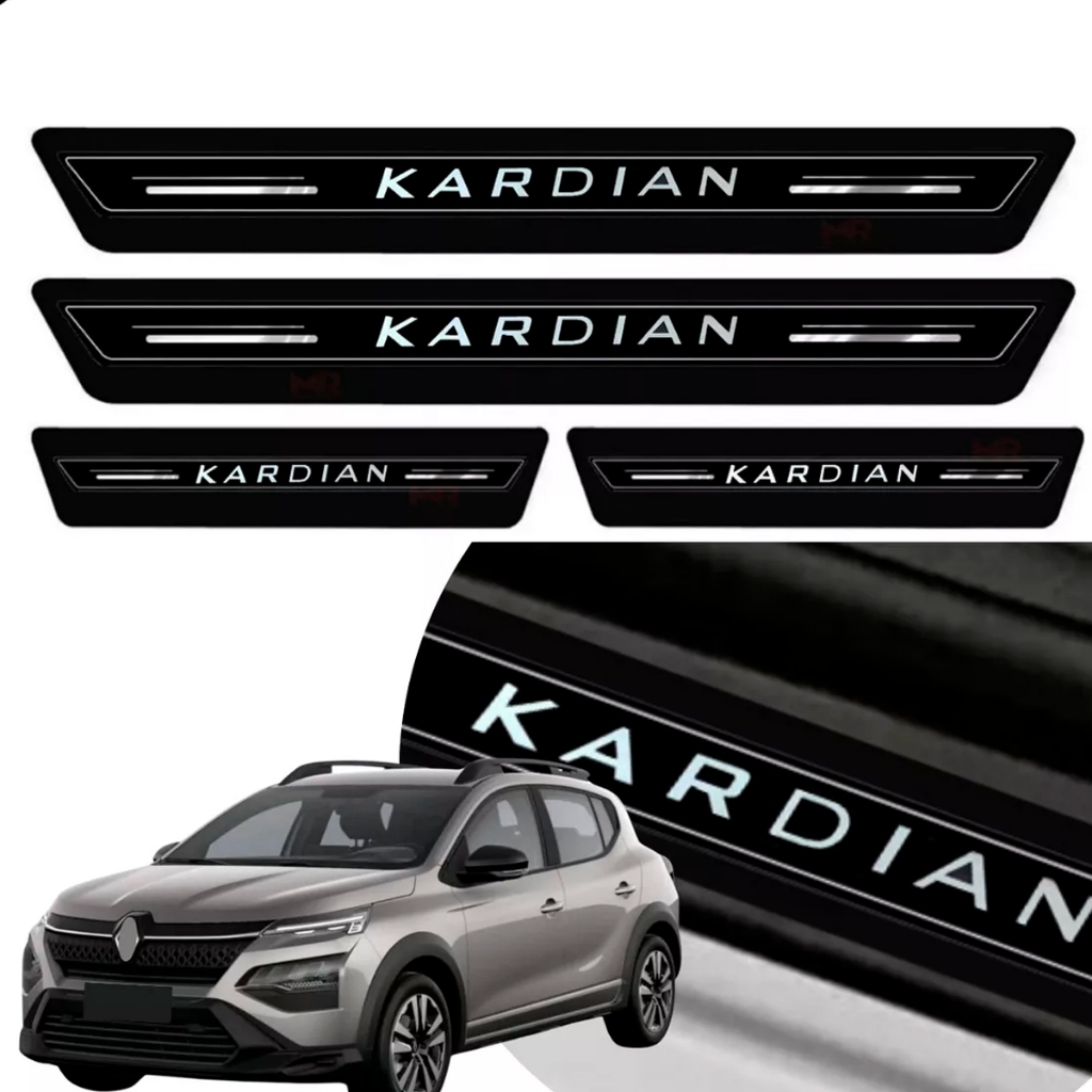 Kit Soleira Resinada Platinum Protetor Porta Kardian 2025 2026