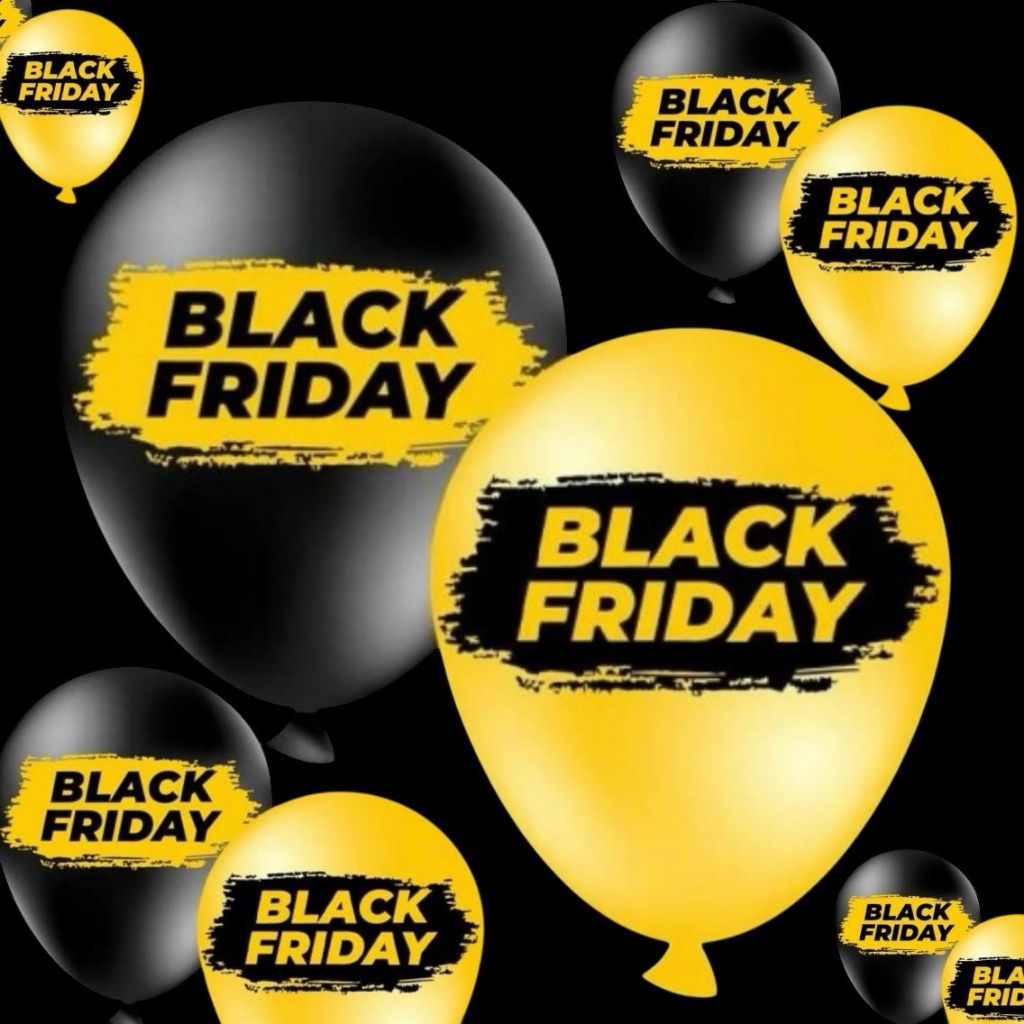 25~125 Balão BLACK FRIDAY Bexiga escrita Black Friday Decoração para Lojas (CHOCO)