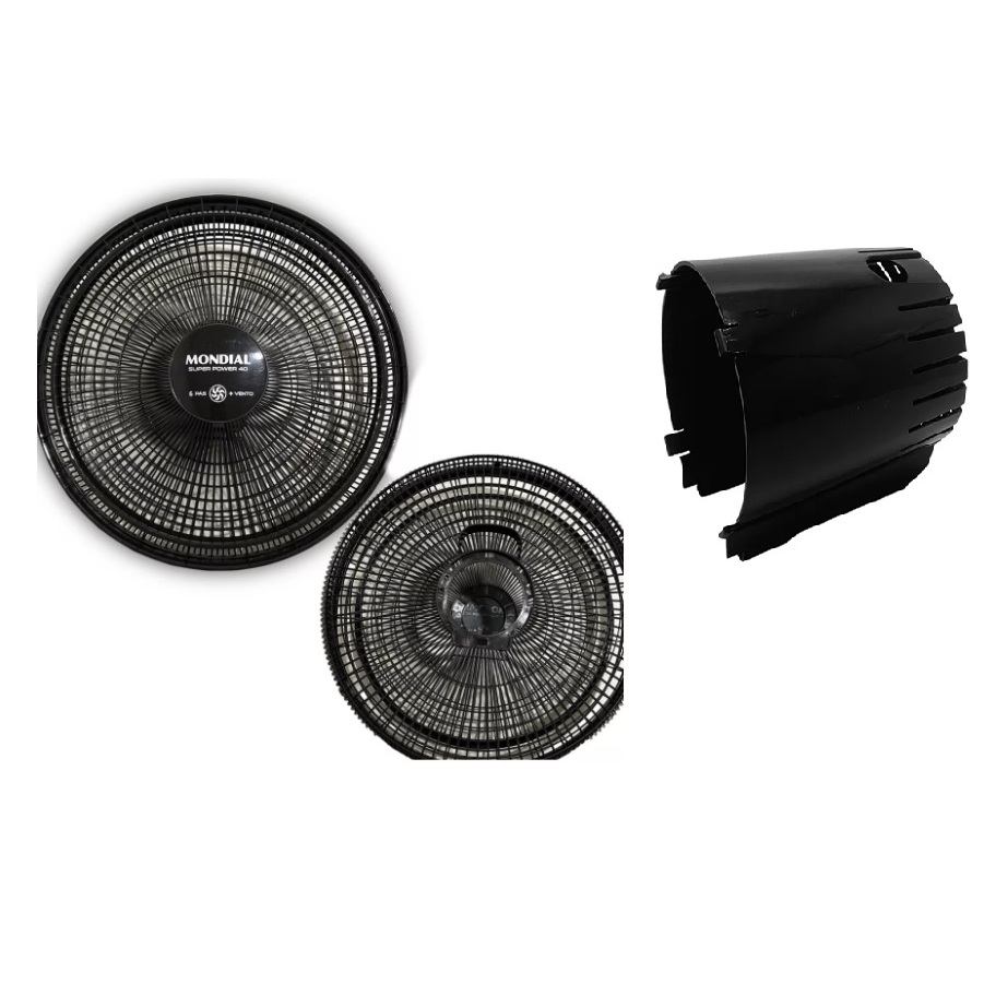 Par de Grades Ventilador Mondial 40cms VSP-40 V-40 NV-45 NV-61 Com Corpo do Motor Original