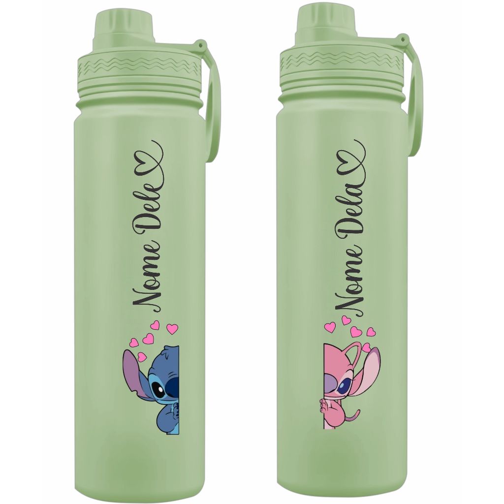 Combo 2 Garrafas Fresh Térmica Aço inoxidável Personalizada com seu Nome - Casal Ohana