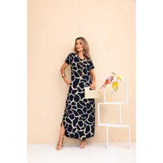 Vestido Longo Saruel Moda Feminina Evangélica em Oferta na Shopee