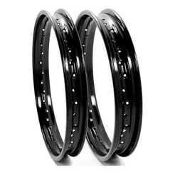 Par Aro 18 Aço Folha Preto CG Titan Fan 125 150 160 YBR Factor 18x1,60 e 18x1,85
