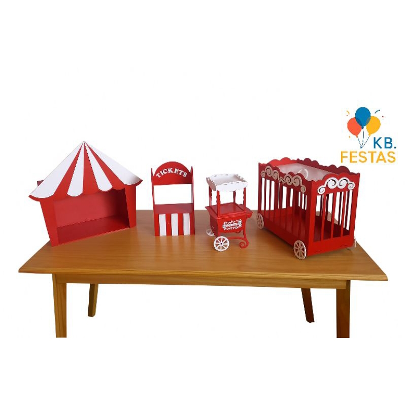 Display de mesa Kit circo 4 peças 3D