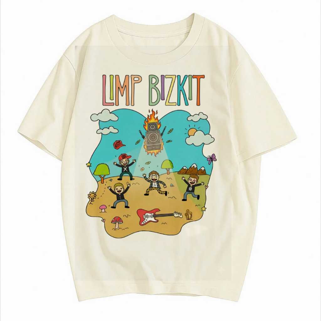 Camiseta Limp Bizkit Art - [Limitada] Blusa banda exclusiva estampa ilustrada camisa casual