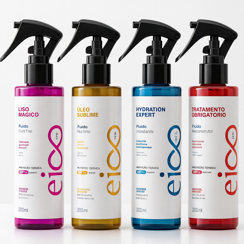 Eico Pro Spray Fluído Leave-in Finalizador Protetor Térmico Filtro Solar Hidratante 0% Frizz 200ml