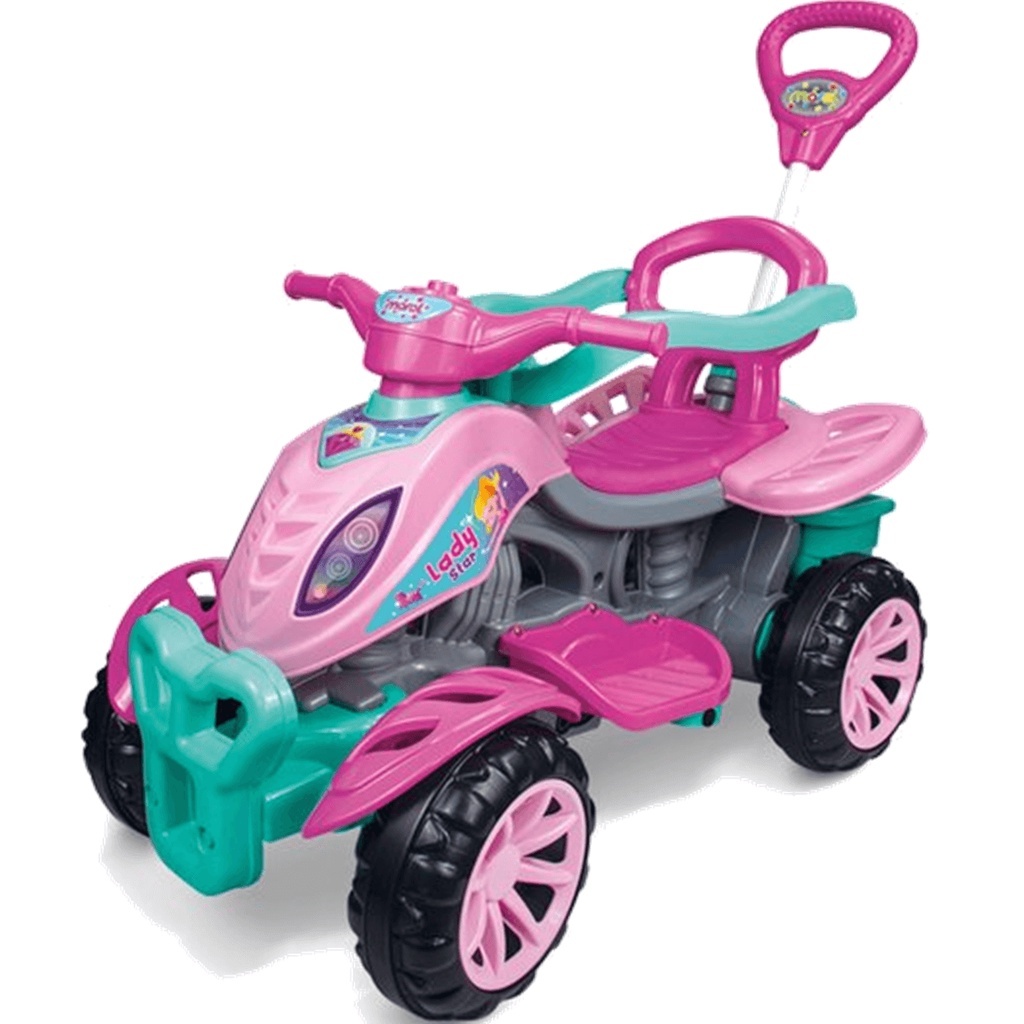 Carrinho De Passeio Infantil Quadriciclo Lady Star Maral Cor Rosa Dia Das Crianças Presente Oferta