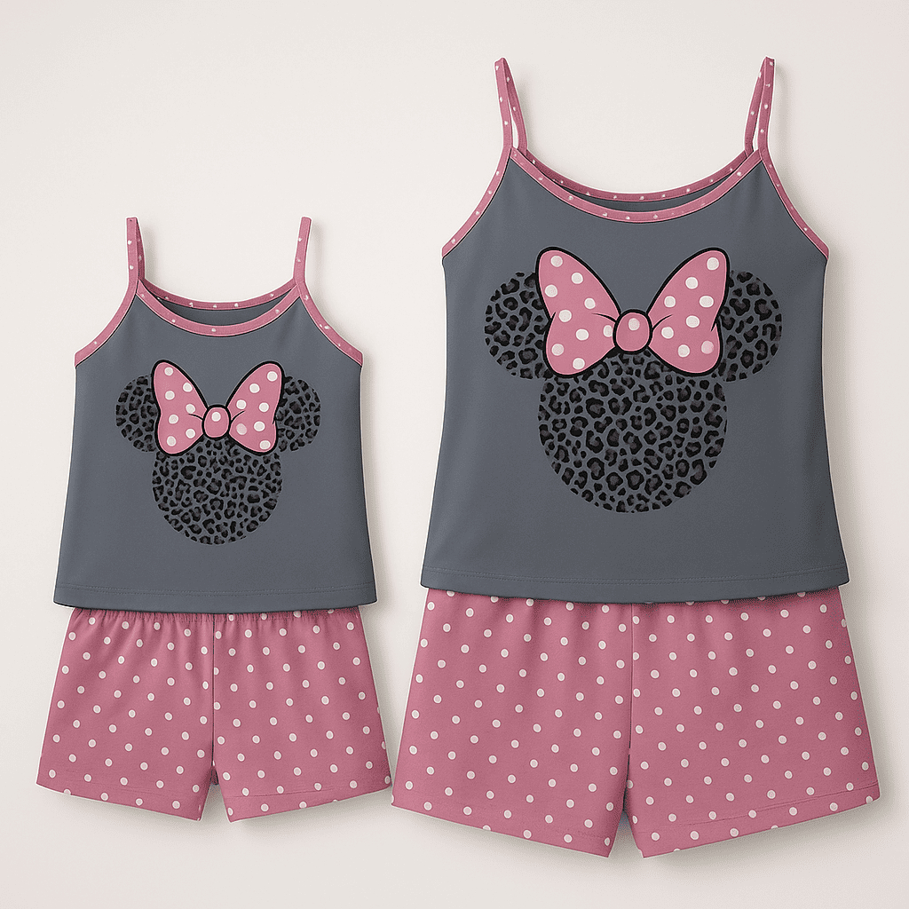 Kit Baby Doll Mãe e Filha Minnie Malha Premium Pijama Curto Promoção Verão Alcinha Short Doll em Oferta na Shopee