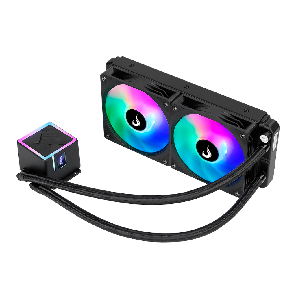 Water Cooler Preto 240mm | Rise Mode | Black Argb Rainbow | Intel e Amd | Preto