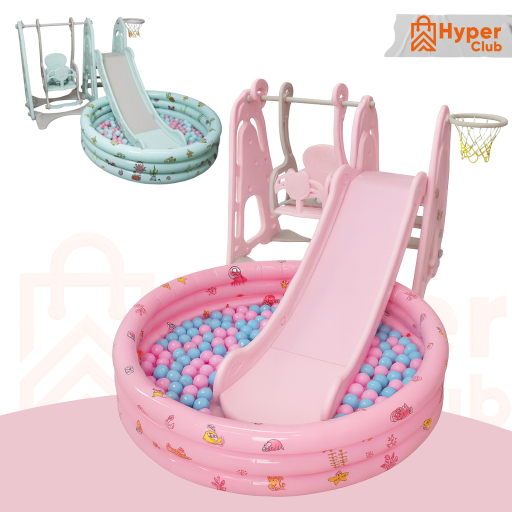 Playground Infantil Balanço 4x1 Parquinho com Piscina Bolinhas playground bebe Escorregador Infantil