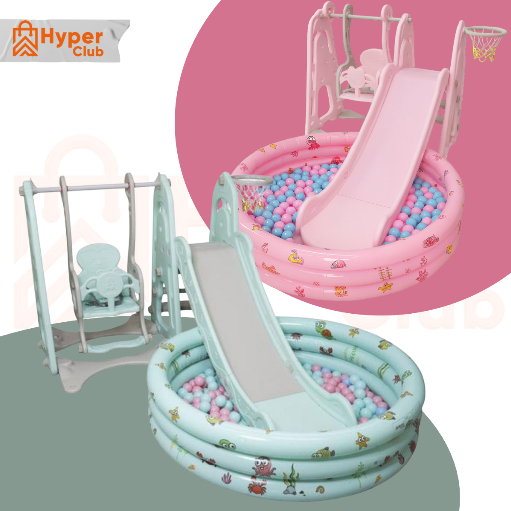 Parquinho infantil playground para bebe Playground Infantil 4x1 Brinquedo com Piscina e Bolinhas
