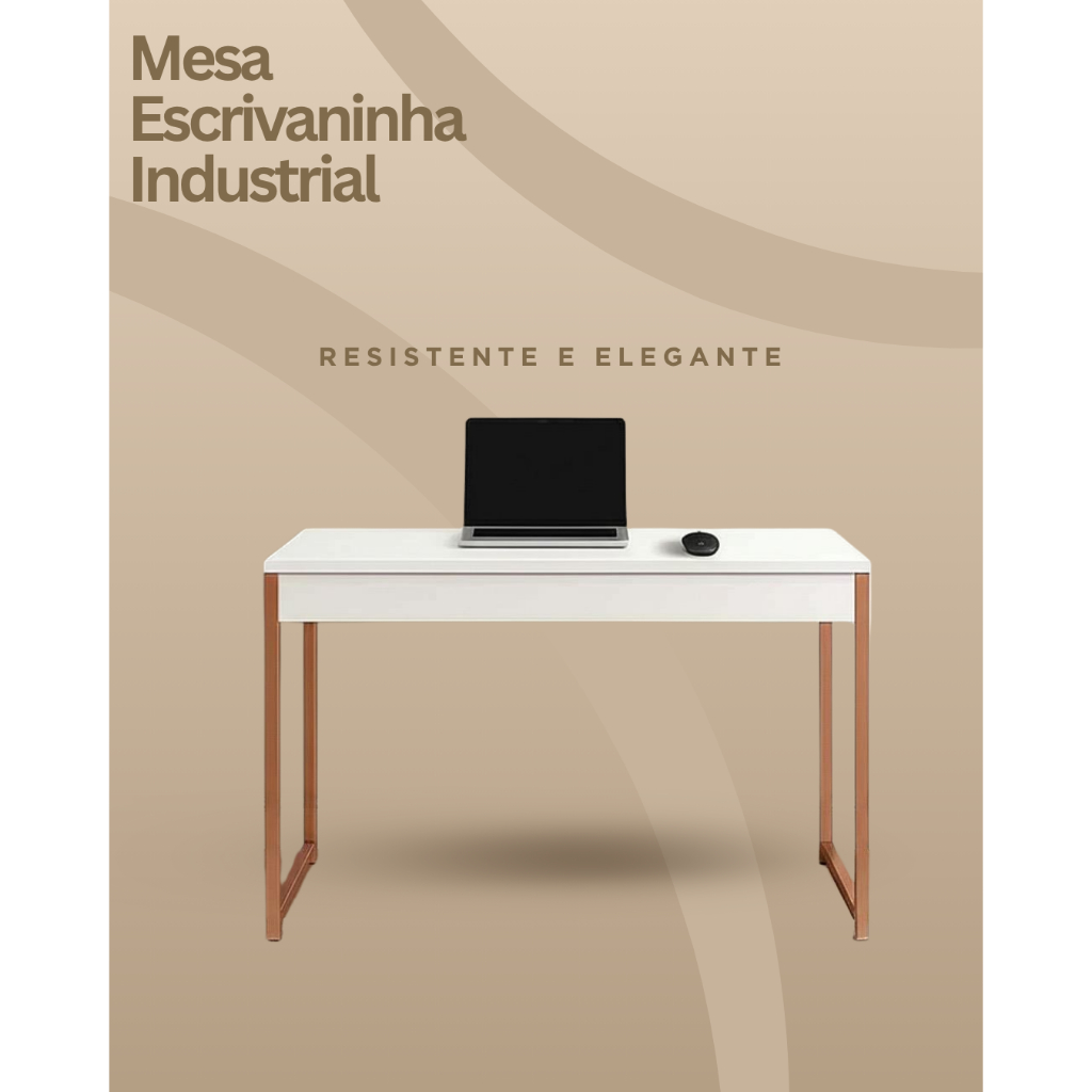 Mesa Escrivaninha Industrial 90x45x76 cm |  resistente, funcional e com design moderno