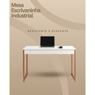Mesa Escrivaninha Industrial 90x45x76 cm |  resistente, funcional e com design moderno em Oferta na Shopee