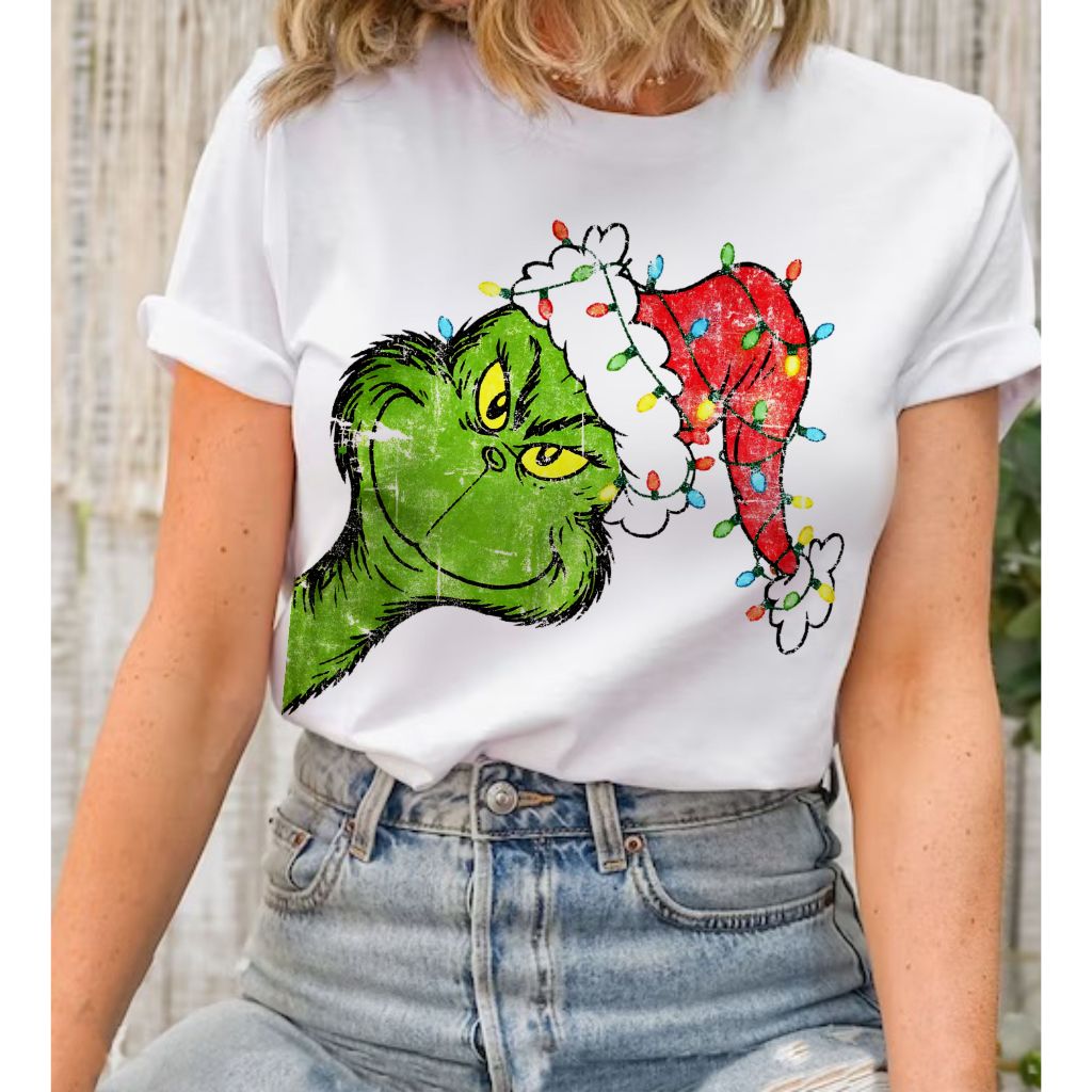 Blusa t shirt feminina natal grinch, blusinha estampada criativa natalina personagens filmes clássicos plus size