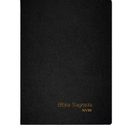 Bíblia Sagrada Slim Compacta | NVI | Capa Luxo Preta