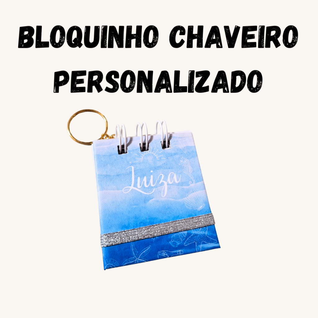 KIT 4 Bloquinhos chaveiro personalizado CAPA DURA| Lembrancinhas| Presentes| Empresas| Aniversários| Varios Temas
