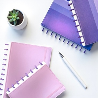 Kit Caderno de Disco A4 Grande e A5 Médio Capa Dura com Divisória Pautado 80 Folhas Reposicionáveis Volta as Aulas em Oferta na Shopee