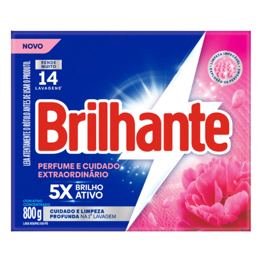 Lava-Roupas Pó Brilhante Perfume e Cuidado Extraordinário Caixa 800g