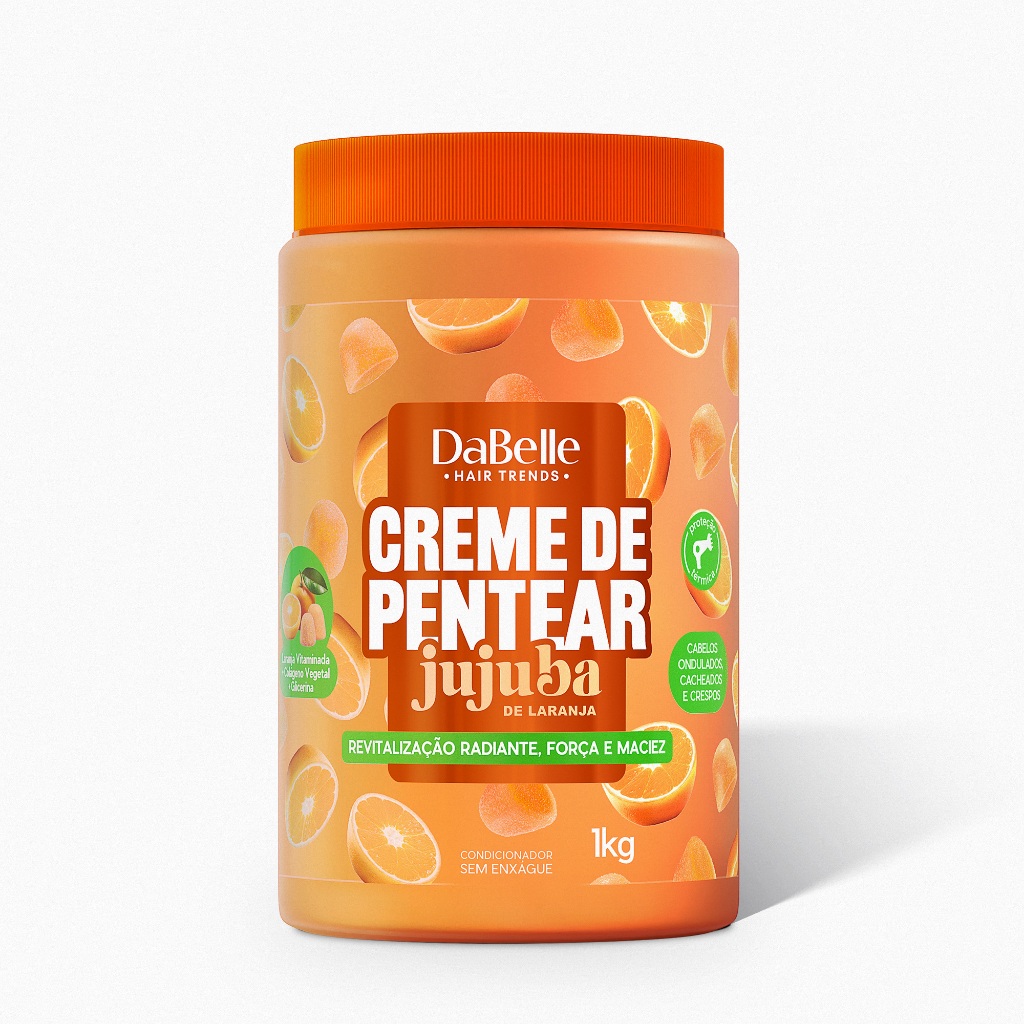 Detalhes do DaBelle Hair Creme de pentear Jujuba de laranja 1kg