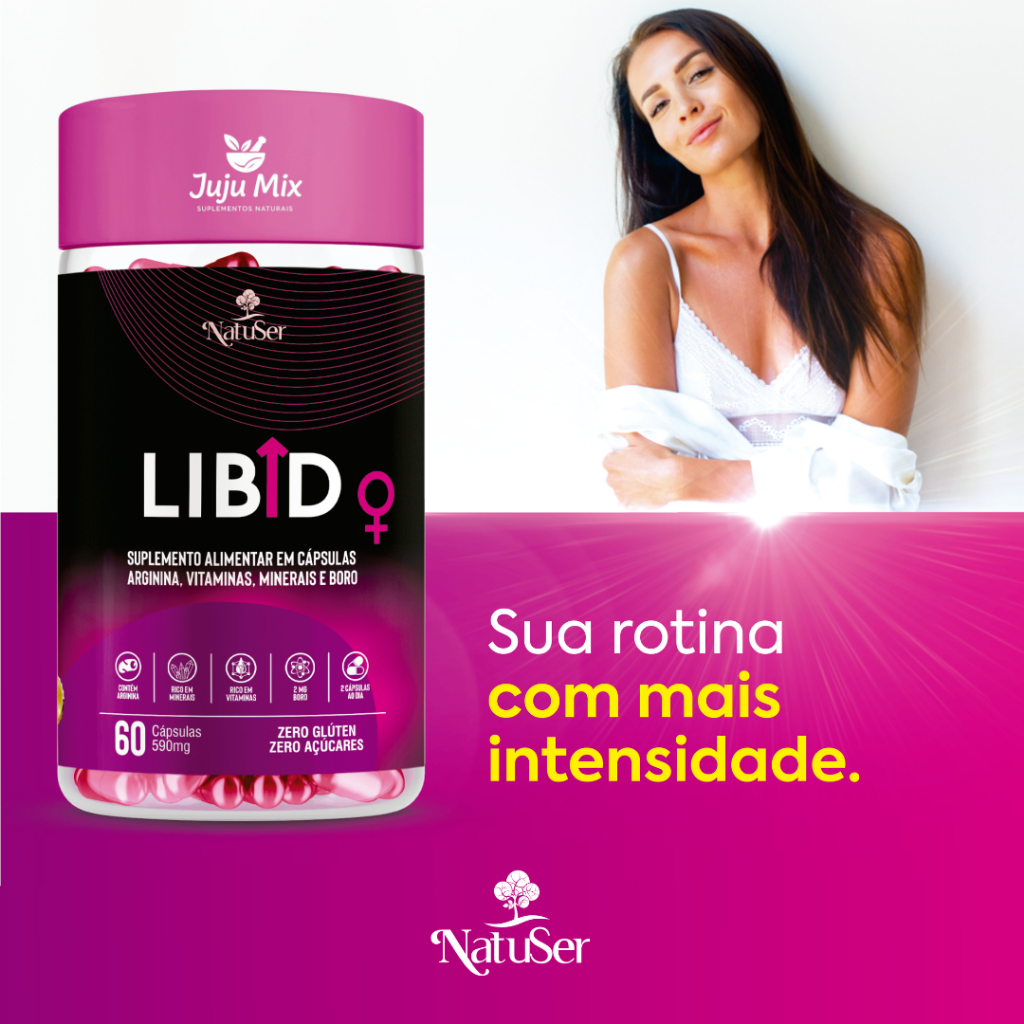 SUPLEMENTO FEMININO LIBID NATUSER  MULHER VITALIDADE + ENERGIA + LÍBIDO - 60 CAPS DE 500g em Oferta na Shopee