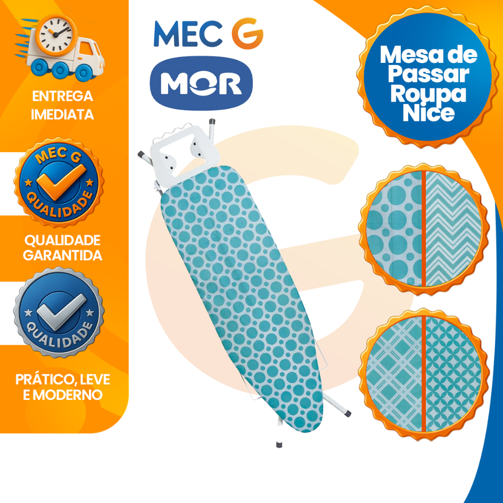 Tábua Mesa de Passar Roupa Suporte para Ferro de Passar Regulagem de Altura Estampa Sortida Mor em Oferta na Shopee