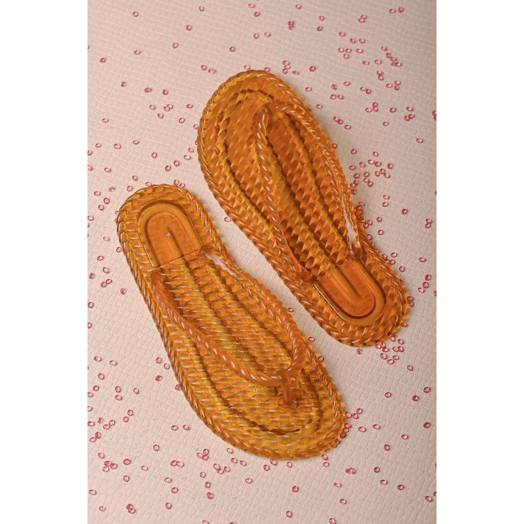 Chinelo de Dedo Feminino jelly Nuvem Marrocos transparente Confortável