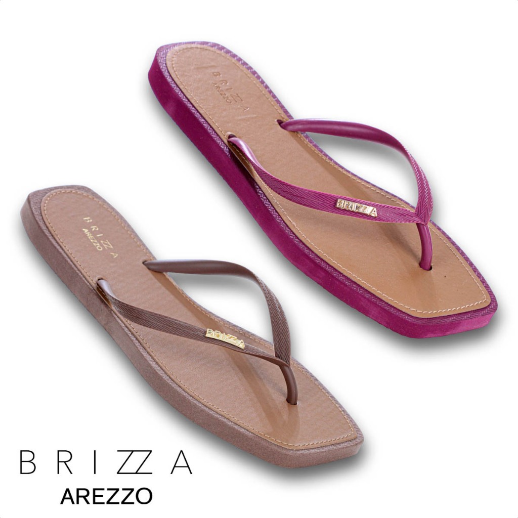Chinelo Brizza Arezzo Feminino Confortável Antiderrapante Leve Macio Praia Piscina Original Flat em Oferta na Shopee