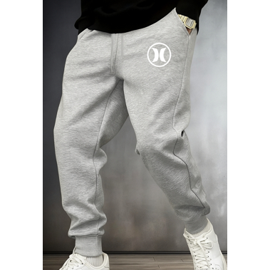 Calça de Moletom Masculina Despojada Quentinho Estilosa Estampada X