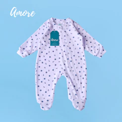 Macacão de bebê Pezinho Âncora - Suedine 100% Algodão