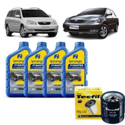 Kit Troca De Oleo E Filtro Toyota Corolla 1.6 1.8 Etios Yaris 1.3 1.5 15w40 Ipiranga Semisintetico