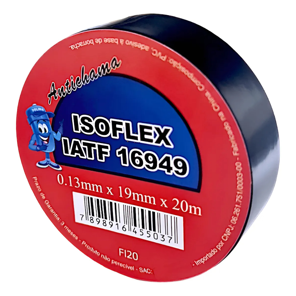 Isoflex Fita Isolante Anti Chama 19mmx20m 10 Unidades em Oferta na Shopee
