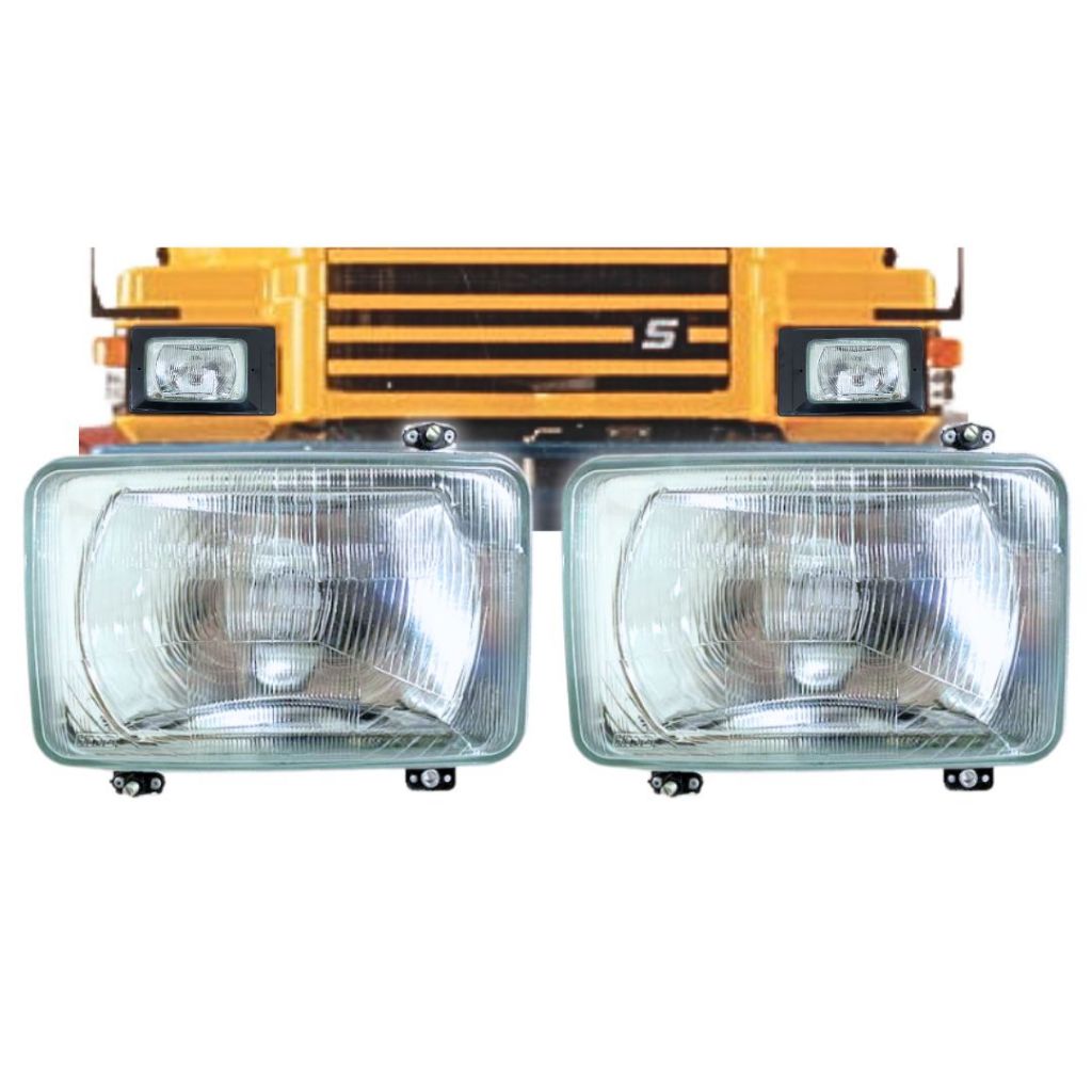 Par Farol Dianteiro Para Scania T112 T113 T142 T143 Scania Bicudo 1987 a 1993 Vidro Nino F-50B