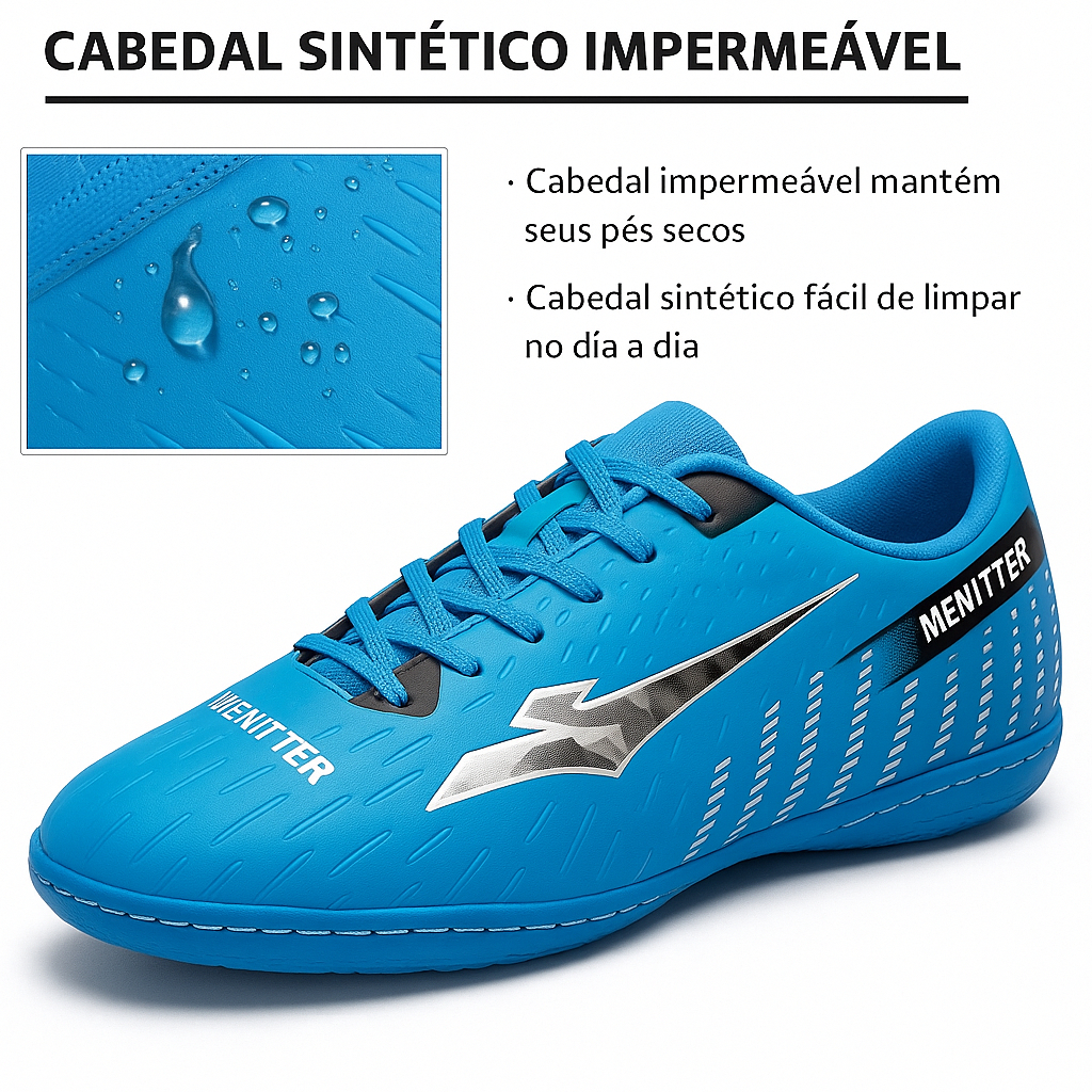 Chuteira De Quadra Masculina e Feminina New Fiber Do 34 Ao 43 Várias Cores Sola Costurada