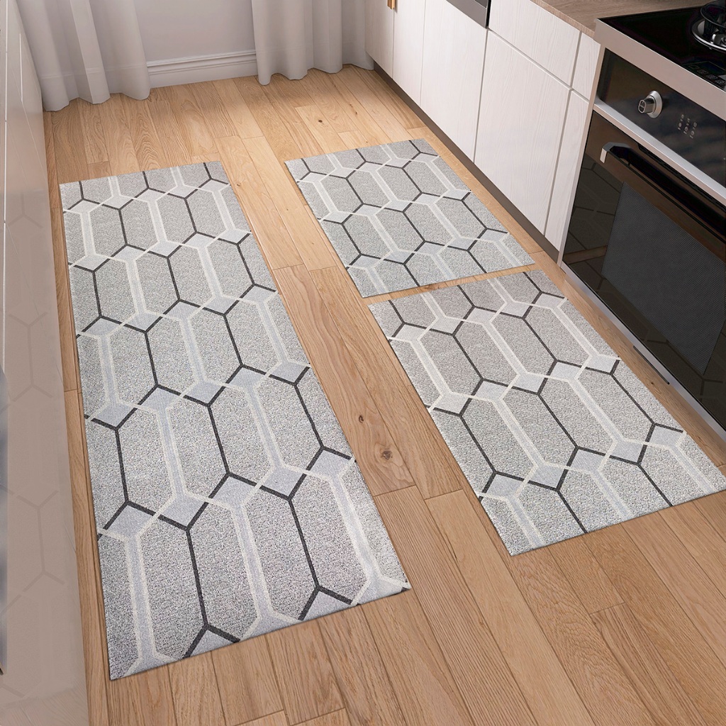 Kit 3 Tapetes de Cozinha Antiderrapante 1 Passadeira + 2 Capachos em Oferta na Shopee