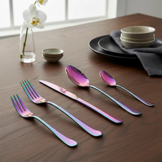 Conjunto de Talheres com 30 peças Arco-íris em Oferta na Shopee