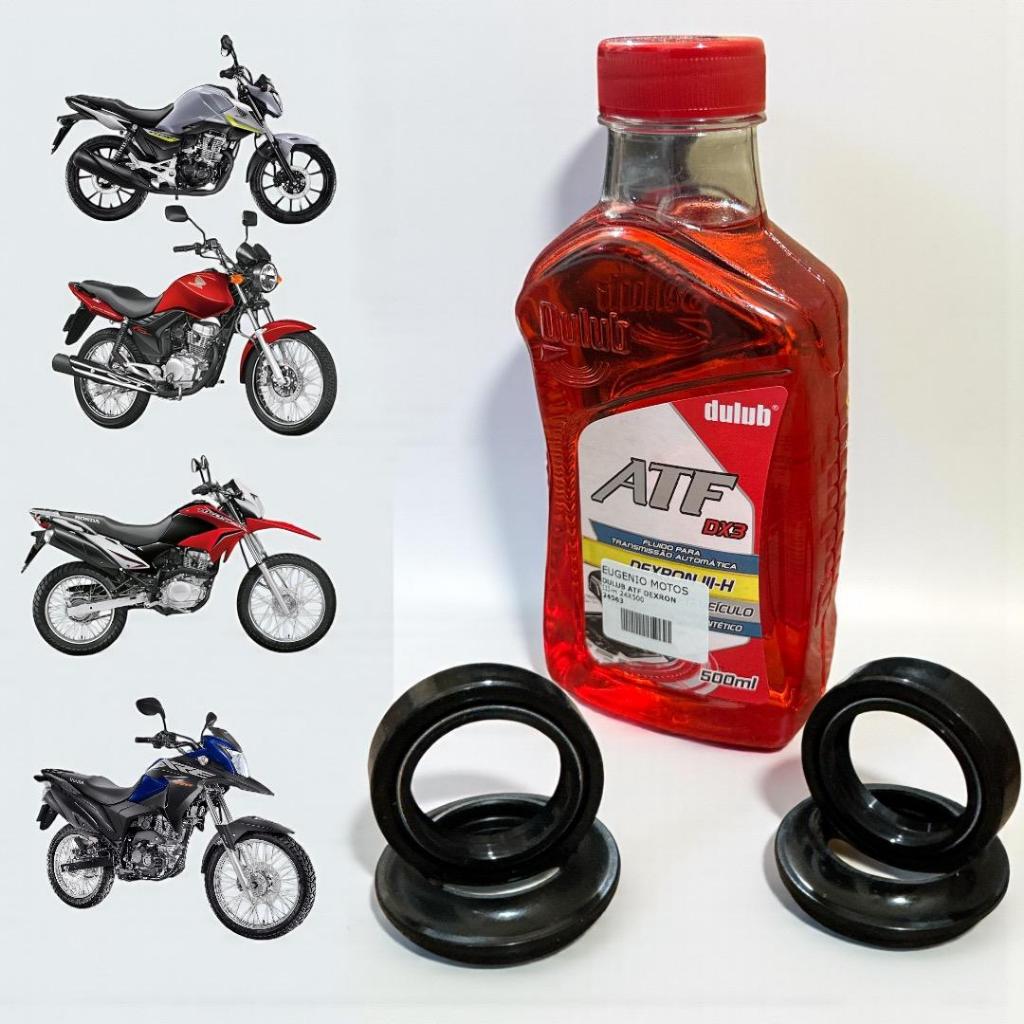 Retentor Bengala + Guarda pó + Óleo Atf Titan150 Titan160 Fan150 Fan160 Start160 Nxr160 Xre190