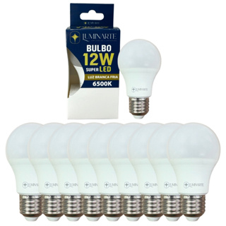 Kit 10 Lâmpadas Led 12W Bulbo 6500k Branco Frio(LUZ BRANCA) E27 Bivolt Inmetro Econômica - Luminarte em Oferta na Shopee
