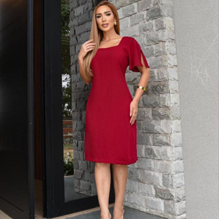 Vestido Feminino Com Manga 100%algodão Viscolinho Confortável  Liso Elegante barato loja de fabrica em Oferta na Shopee