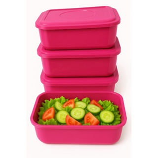 Kit 4 Potes Retangular Plástico 1,8 L com Tampa Armazenamento s Organizadores  BPA Free — Marmitas em Oferta na Shopee