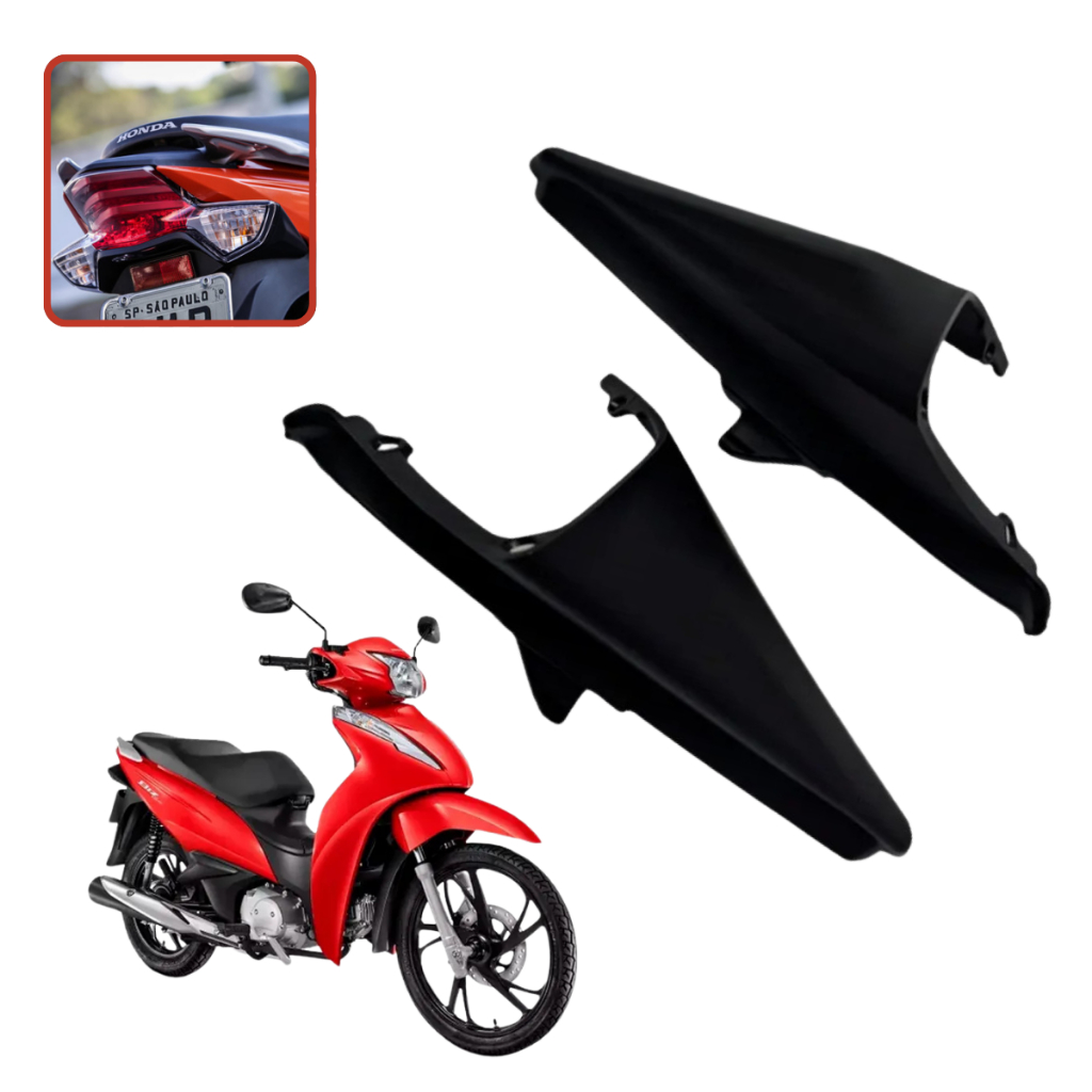 Par Capa Pisca Traseiro Honda Biz 110i\125 2018 A 2023 (direiro\esquerdo) Preto em Oferta na Shopee
