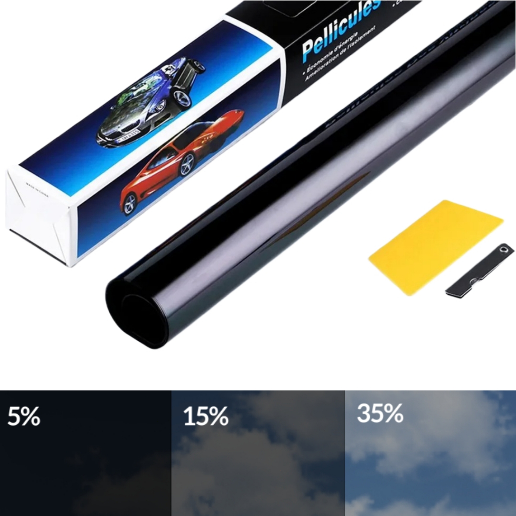 Película Insulfilm Escura Privacidade Anti-UV Para Vidro Automotivo + Kit de Instalação