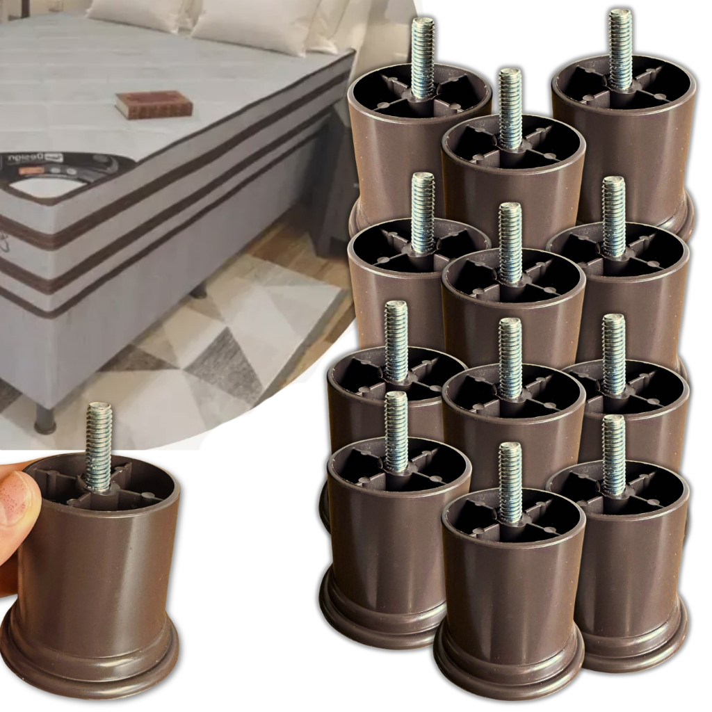 Pe Para Cama Box Bau Solteiro Casal Queen King 6cm Ortobom Castor BF Gazin Umaflex Probel Tabaco