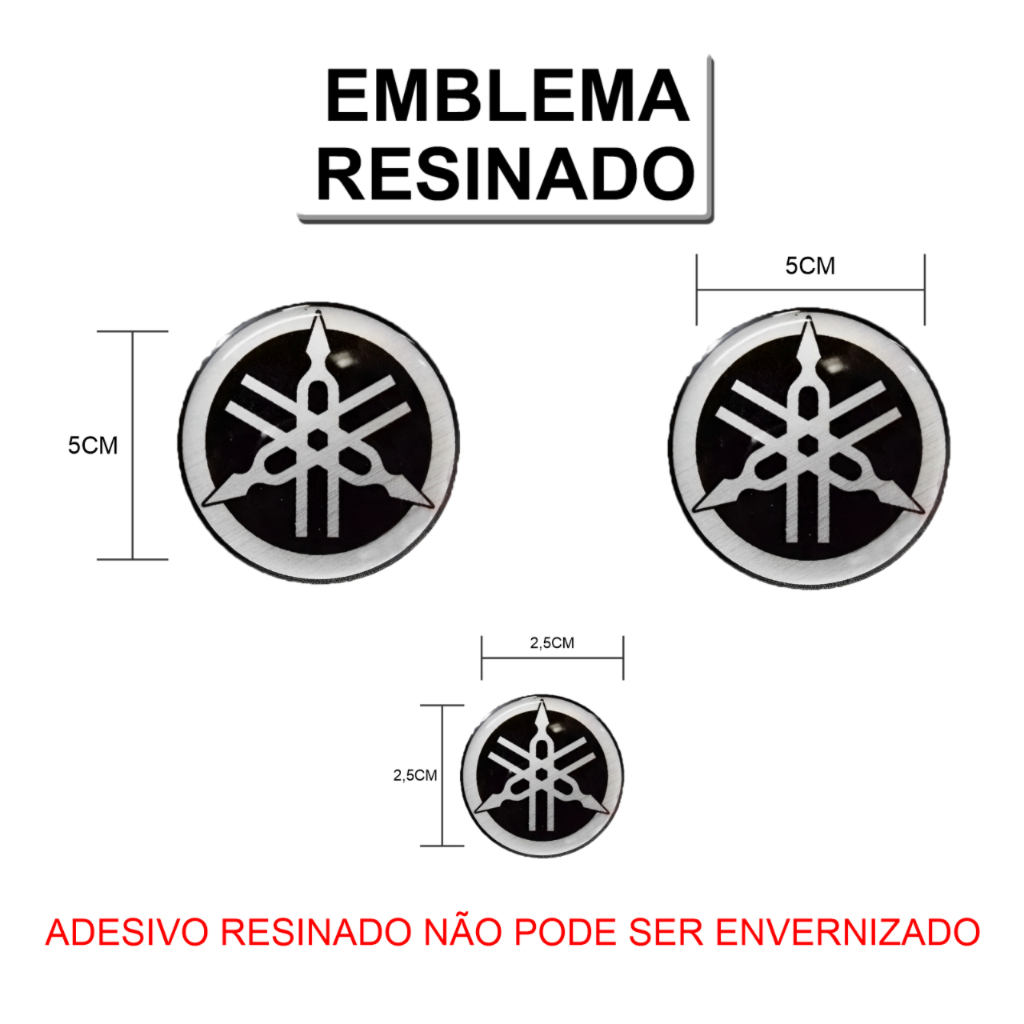 Adesivo Emblema Yamaha Tanque Tanque Fazer Factor XTZ Crosser YBR Simbolo Logo