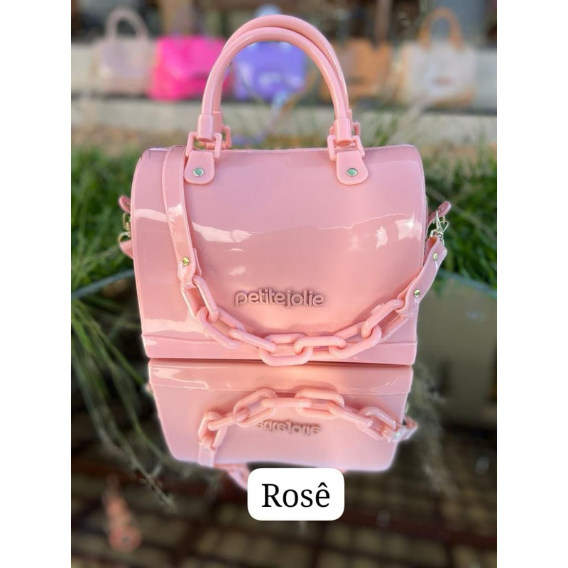 Bolsa feminina baú com alça de mão e ombro em Oferta na Shopee
