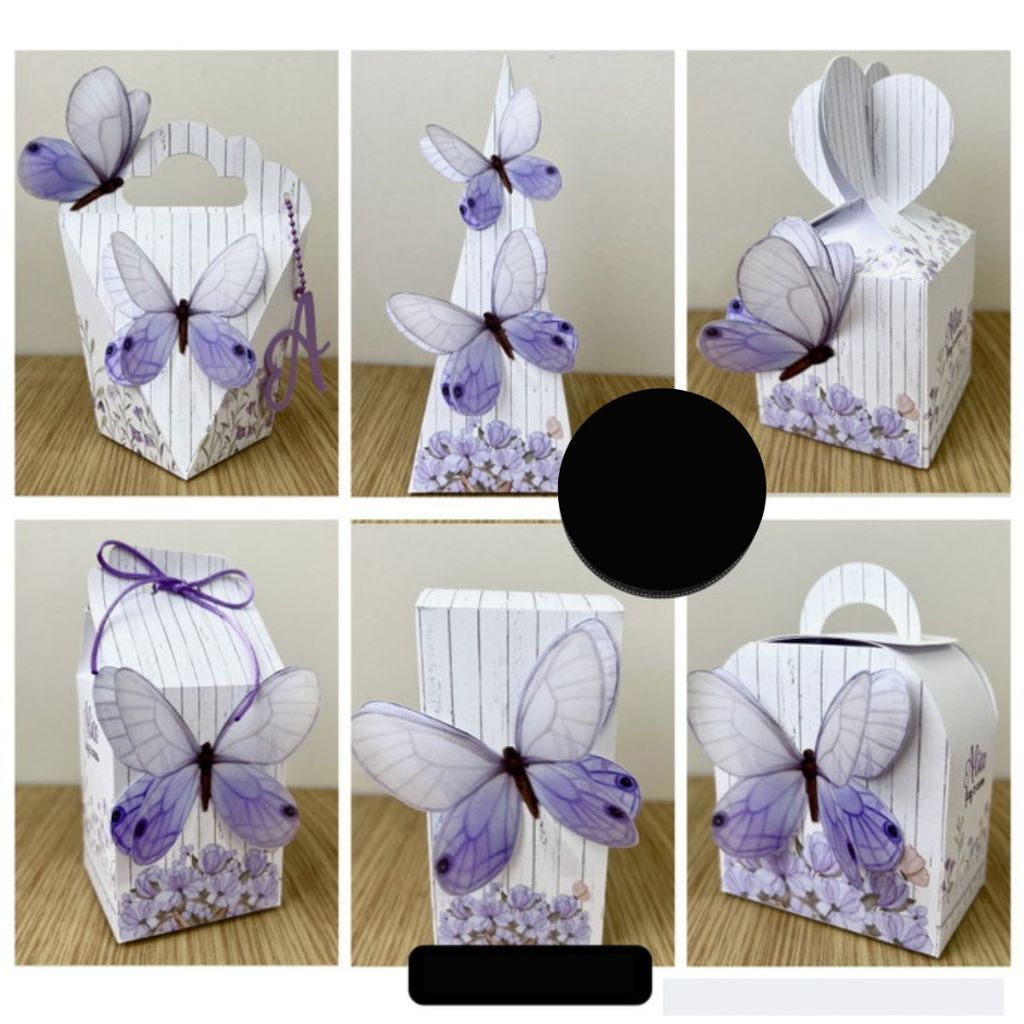Personalizados Tema Jardins Borboletas I pegue e Monte I Lembrancinhas - Aniversário - Caixinha Personalizadas