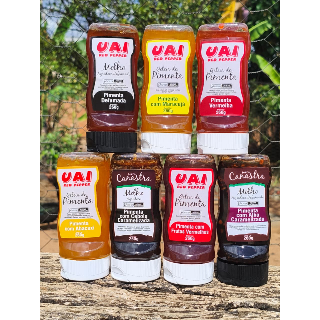 Kit Com 2 Geleias De Pimenta Agridoce Uai Red Pepper 260g
