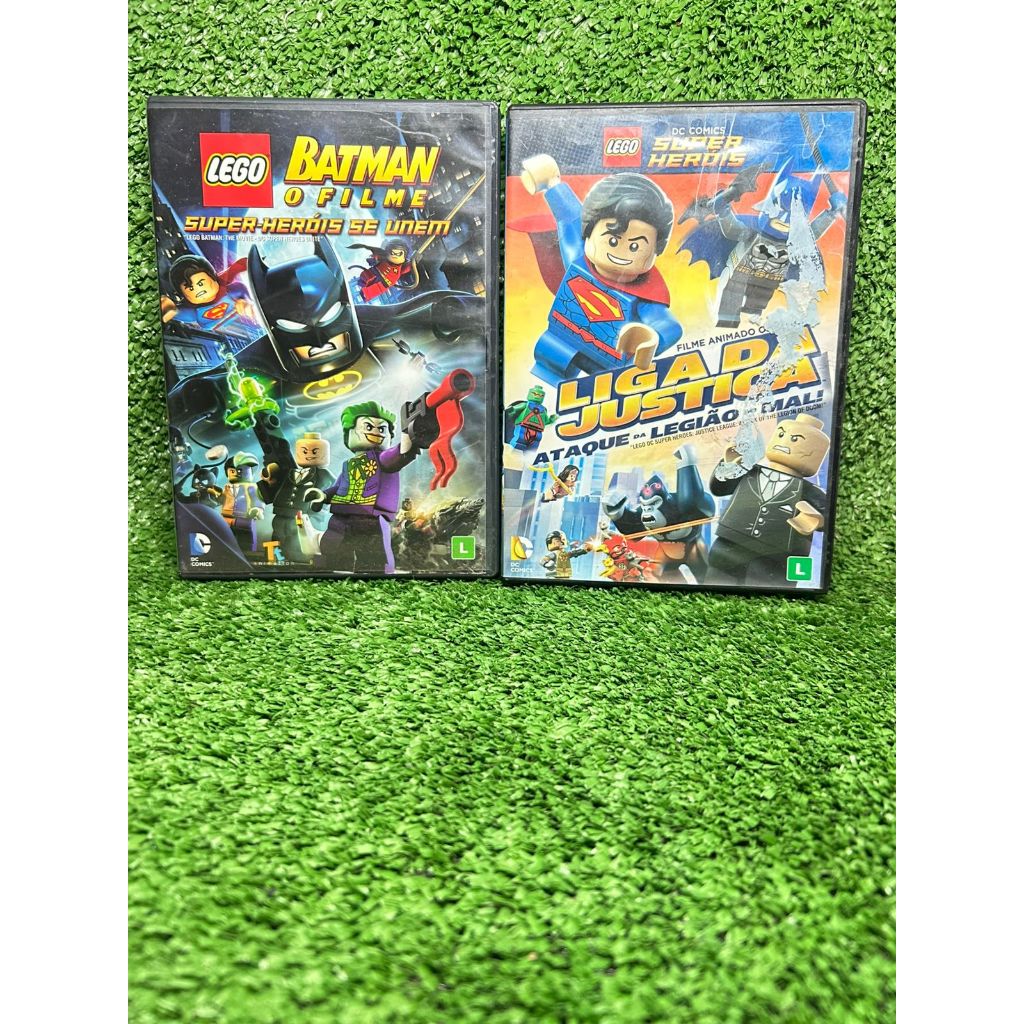 Lote de 5 DVD Liga Da Justiça - Lego Liga Da Justiça Liga Bizarro; Trono De Atlantida; Batman e Nr Freeze